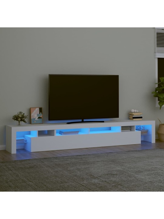 TV skříňka s LED osvětlením bílá 260x36,5x40 cm