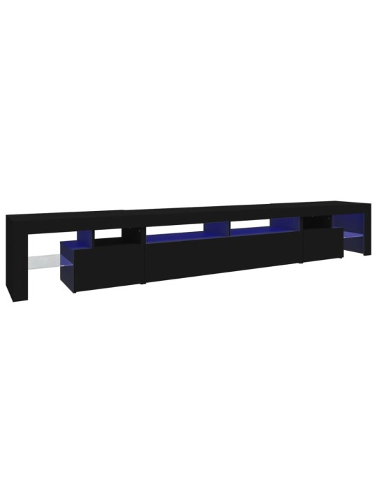 TV skříňka s LED osvětlením černá 260x36,5x40 cm