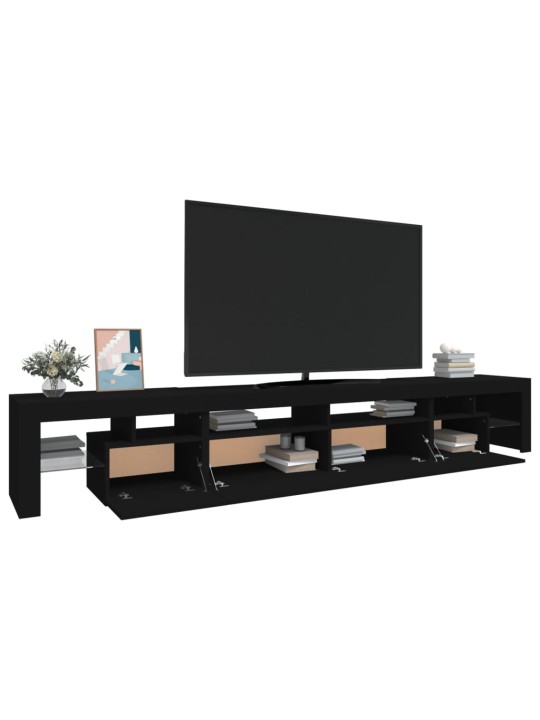 TV skříňka s LED osvětlením černá 260x36,5x40 cm