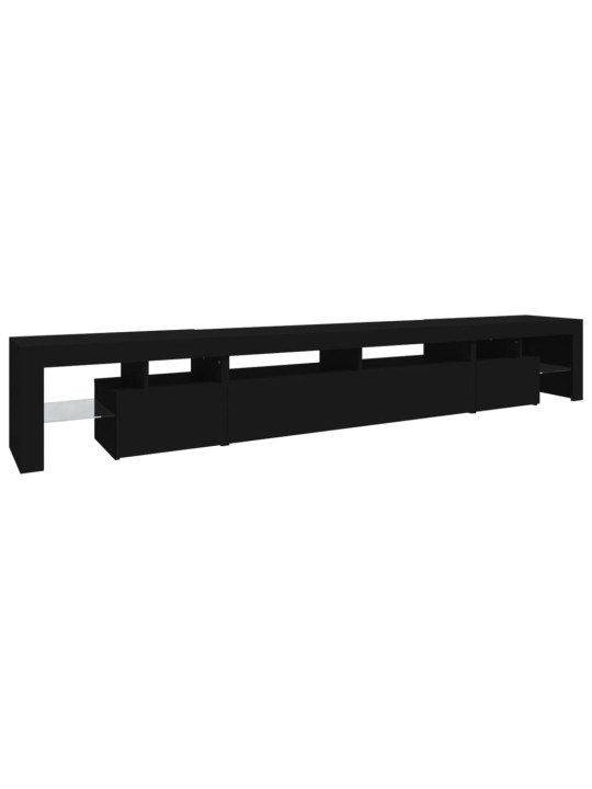 TV skříňka s LED osvětlením černá 260x36,5x40 cm