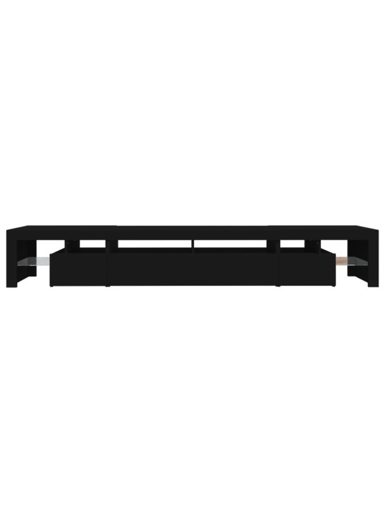 TV skříňka s LED osvětlením černá 260x36,5x40 cm