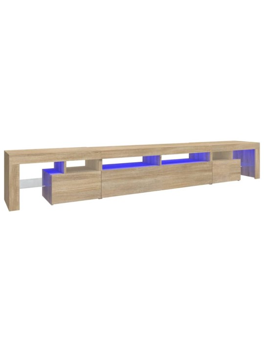 TV skříňka s LED osvětlením dub sonoma 260x36,5x40 cm
