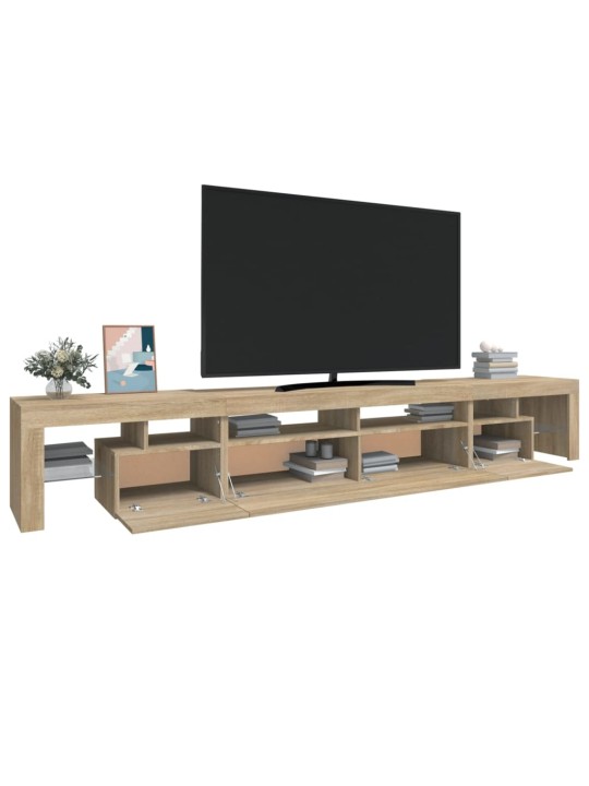 TV skříňka s LED osvětlením dub sonoma 260x36,5x40 cm