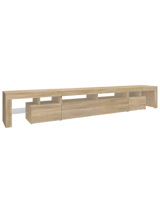 TV skříňka s LED osvětlením dub sonoma 260x36,5x40 cm