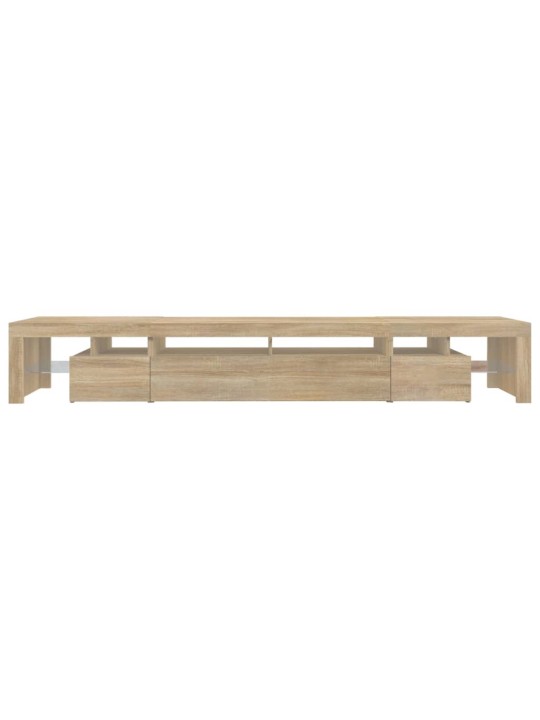 TV skříňka s LED osvětlením dub sonoma 260x36,5x40 cm