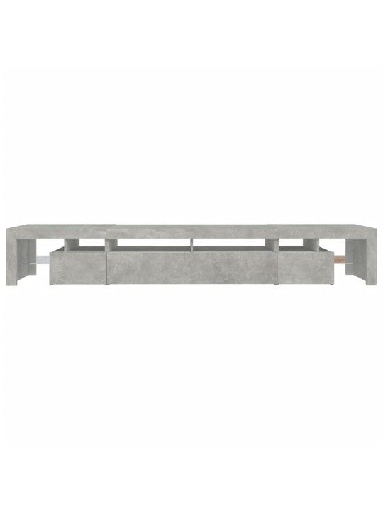 TV skříňka s LED osvětlením betonově šedá 260x36,5x40 cm