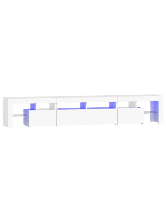 Tv skříňka s led osvětlením bílá 230x36,5x40 cm