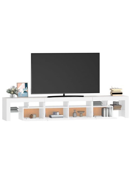 Tv skříňka s led osvětlením bílá 230x36,5x40 cm