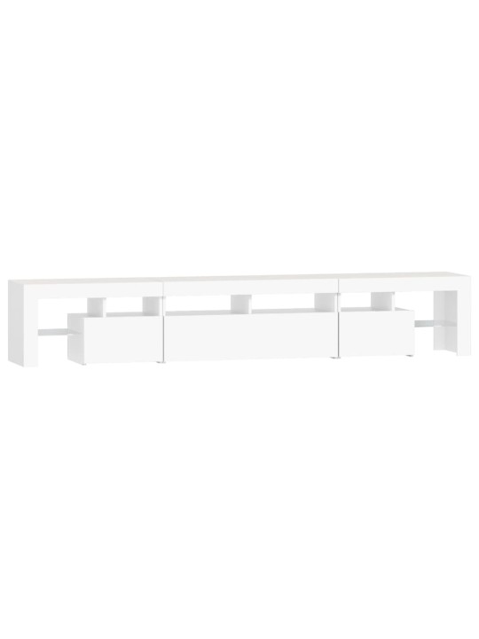 Tv skříňka s led osvětlením bílá 230x36,5x40 cm