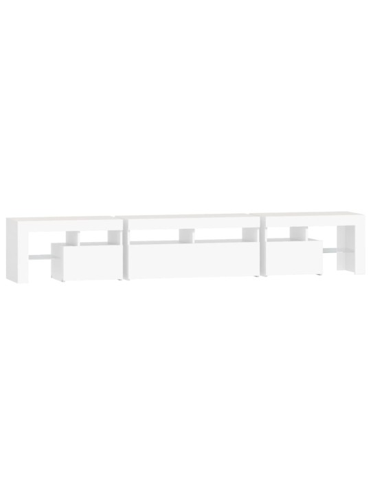 Tv skříňka s led osvětlením bílá 230x36,5x40 cm