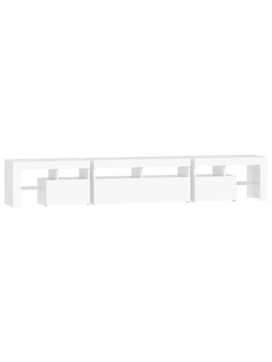 Tv skříňka s led osvětlením bílá 230x36,5x40 cm