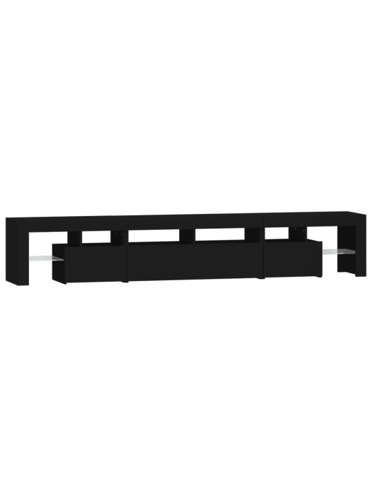TV skříňka s LED osvětlením černá 230x36,5x40 cm