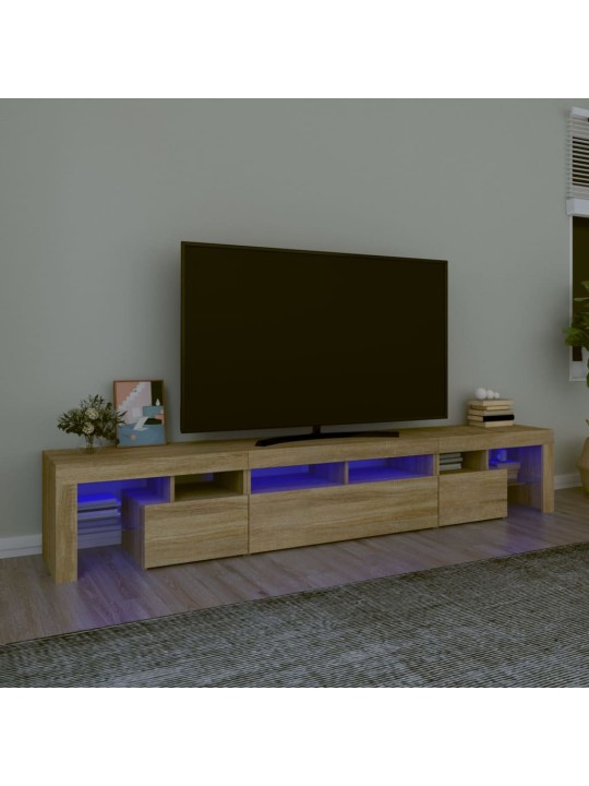 TV skříňka s LED osvětlením dub sonoma 230x36,5x40 cm