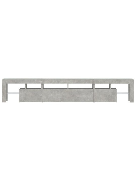 TV skříňka s LED osvětlením betonově šedá 230x36,5x40 cm