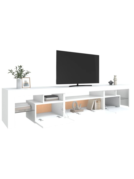 Tv skříňka s led osvětlením bílá 215x36,5x40 cm