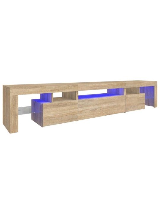 Tv skříňka s led osvětlením dub sonoma 215x36,5x40 cm
