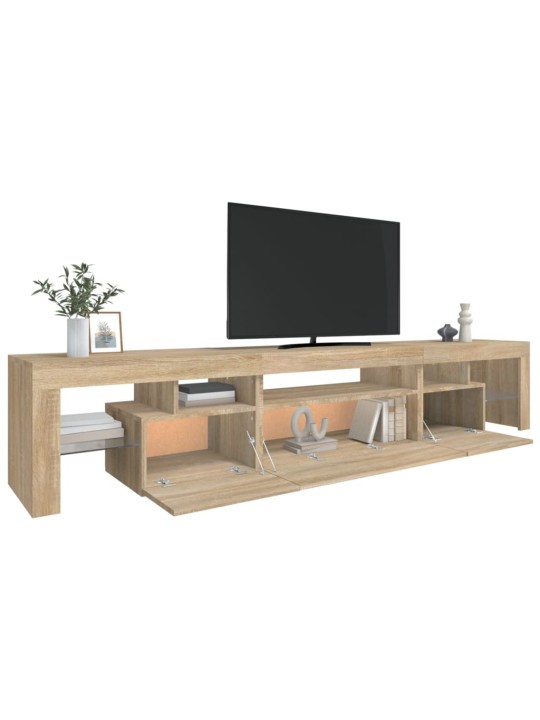 Tv skříňka s led osvětlením dub sonoma 215x36,5x40 cm