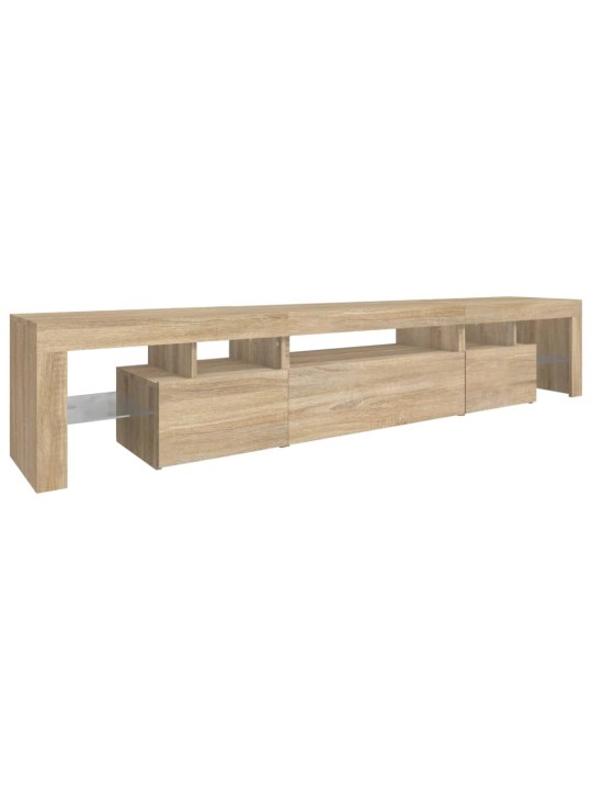 Tv skříňka s led osvětlením dub sonoma 215x36,5x40 cm