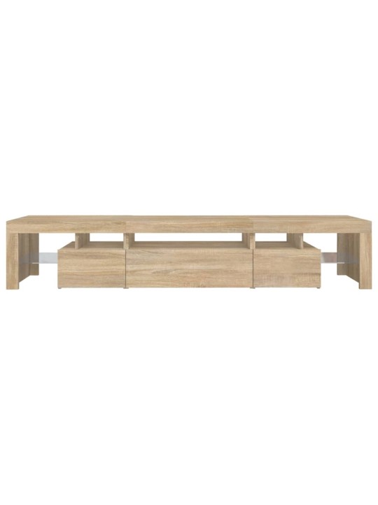 Tv skříňka s led osvětlením dub sonoma 215x36,5x40 cm
