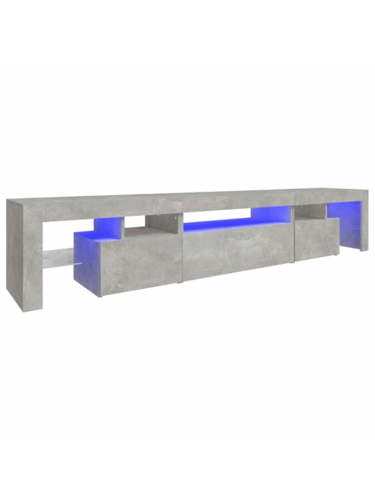 TV skříňka s LED osvětlením betonově šedá 215x36,5x40 cm