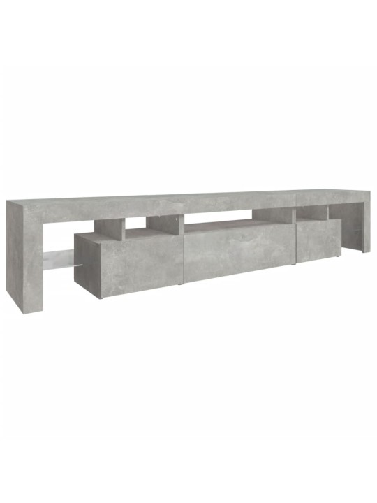 TV skříňka s LED osvětlením betonově šedá 215x36,5x40 cm