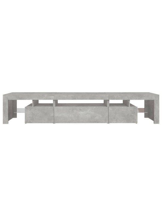TV skříňka s LED osvětlením betonově šedá 215x36,5x40 cm