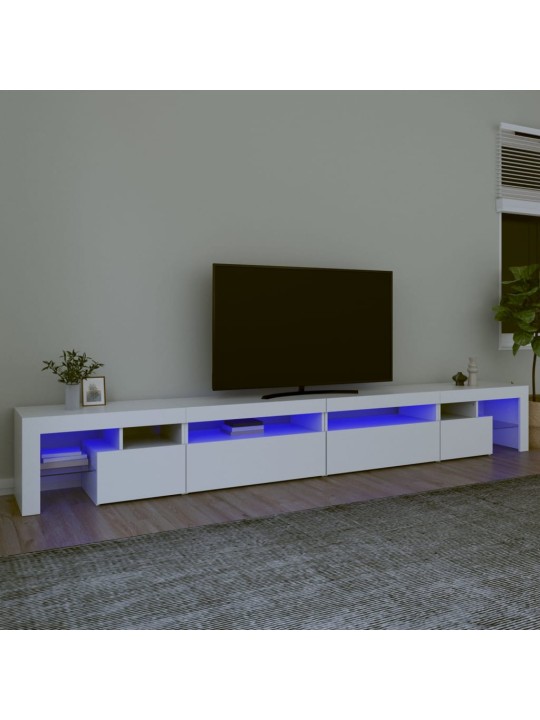 Tv skříňka s led osvětlením bílá 290 x 36,5 x 40 cm