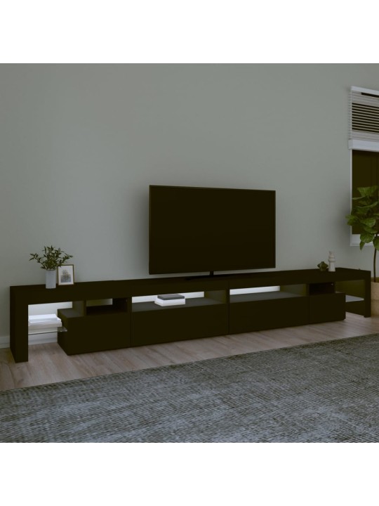 TV skříňka s LED osvětlením černá 290 x 36,5 x 40 cm