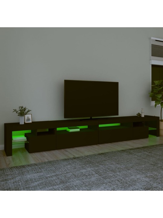 TV skříňka s LED osvětlením černá 290 x 36,5 x 40 cm