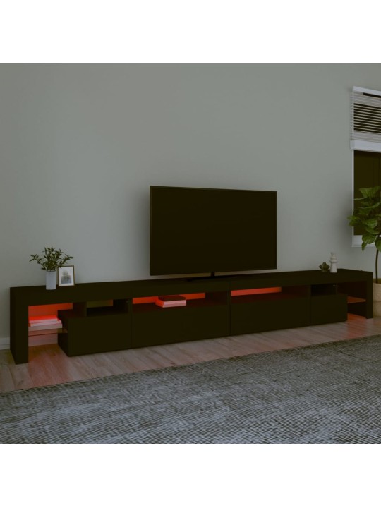 TV skříňka s LED osvětlením černá 290 x 36,5 x 40 cm