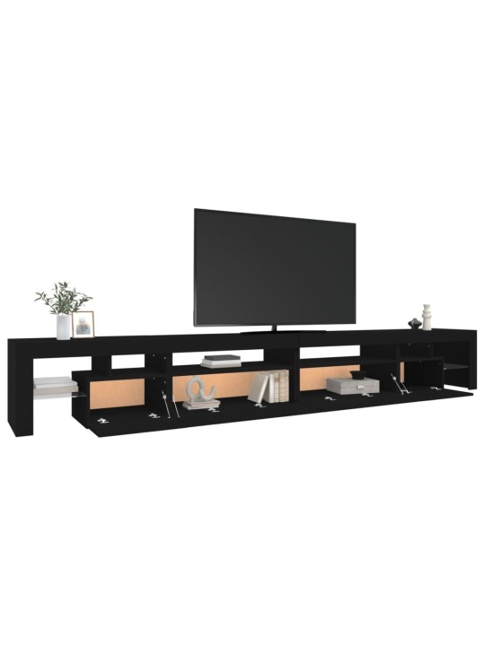 TV skříňka s LED osvětlením černá 290 x 36,5 x 40 cm