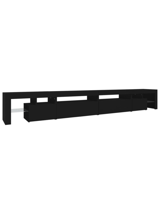 TV skříňka s LED osvětlením černá 290 x 36,5 x 40 cm
