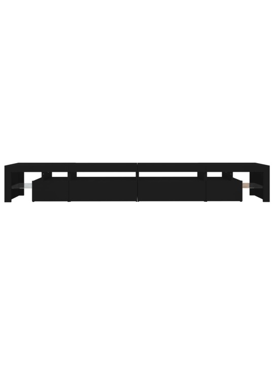 TV skříňka s LED osvětlením černá 290 x 36,5 x 40 cm