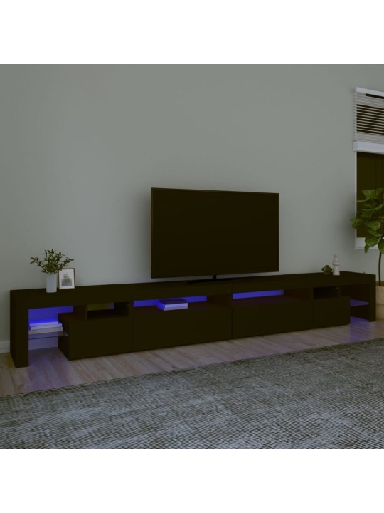 TV skříňka s LED osvětlením černá 290 x 36,5 x 40 cm