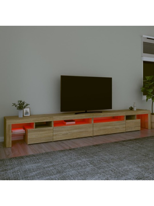 Tv skříňka s led osvětlením sonoma dub 290 x 36,5 x 40 cm