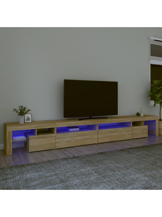 Tv skříňka s led osvětlením sonoma dub 290 x 36,5 x 40 cm
