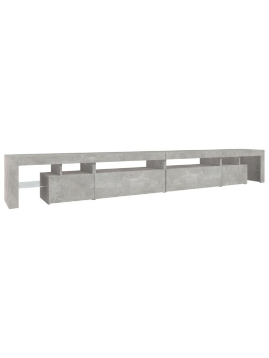 TV skříňka s LED osvětlením betonově šedá 290x36,5x40 cm