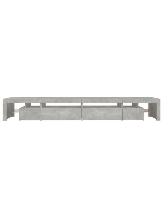 TV skříňka s LED osvětlením betonově šedá 290x36,5x40 cm