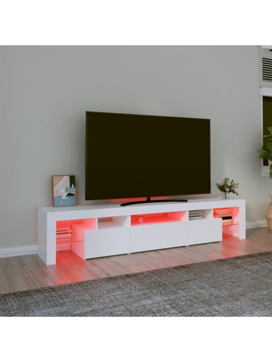 Tv skříňka s led osvětlením bílá 200x36,5x40 cm