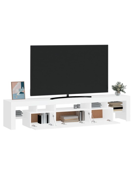 Tv skříňka s led osvětlením bílá 200x36,5x40 cm
