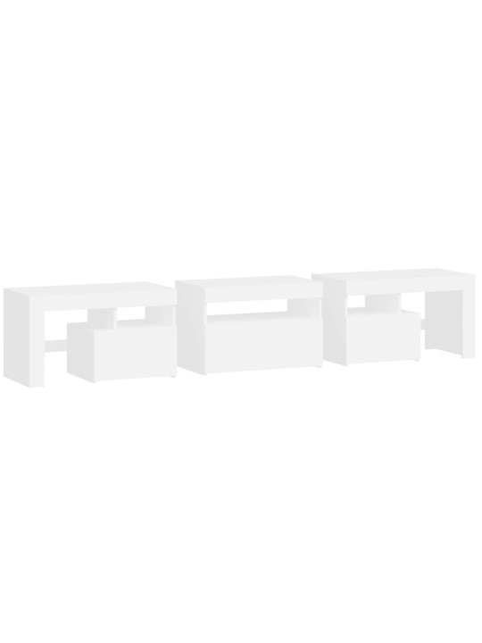 Tv skříňka s led osvětlením bílá 200x36,5x40 cm