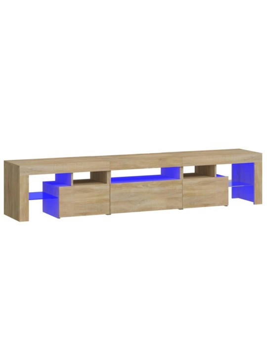 Tv skříňka s led osvětlením dub sonoma 200x36,5x40 cm