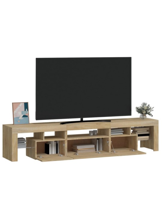 Tv skříňka s led osvětlením dub sonoma 200x36,5x40 cm