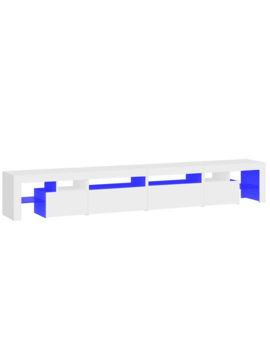Tv skříňka s led osvětlením bílá 260x36,5x40 cm