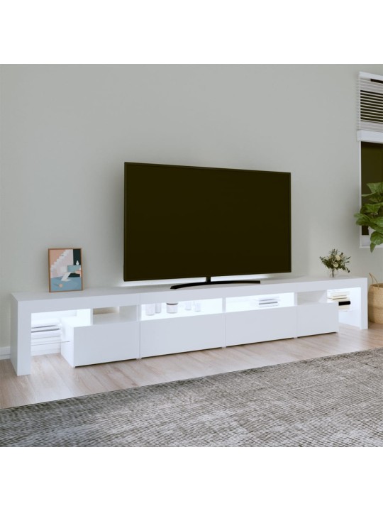 Tv skříňka s led osvětlením bílá 260x36,5x40 cm