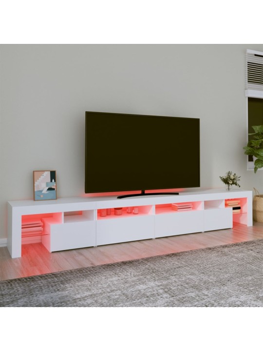 Tv skříňka s led osvětlením bílá 260x36,5x40 cm