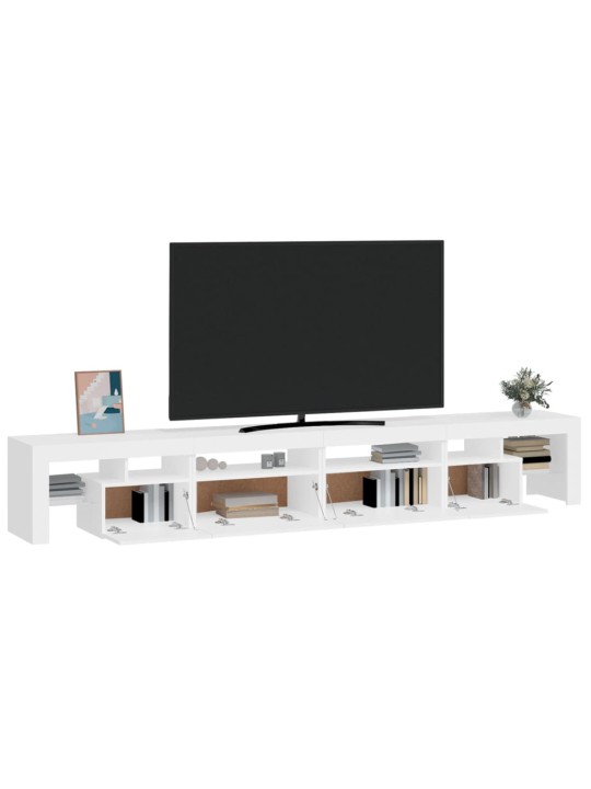 Tv skříňka s led osvětlením bílá 260x36,5x40 cm