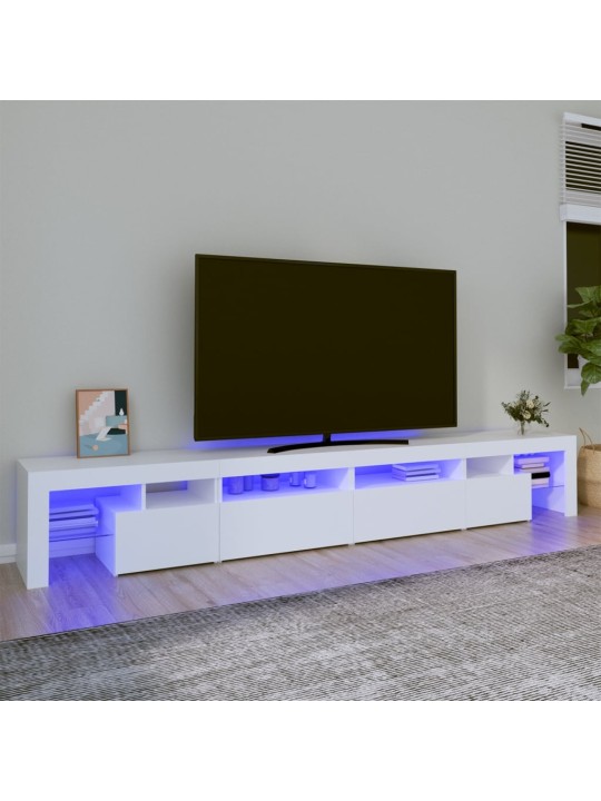 Tv skříňka s led osvětlením bílá 260x36,5x40 cm