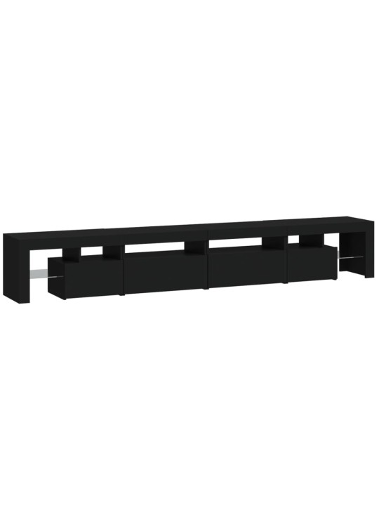 TV skříňka s LED osvětlením černá 260x36,5x40 cm