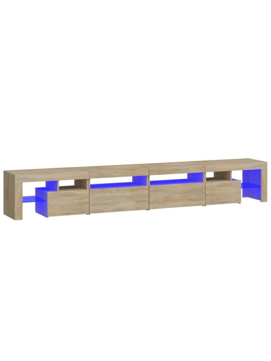 Tv skříňka s led osvětlením dub sonoma 260x36,5x40 cm